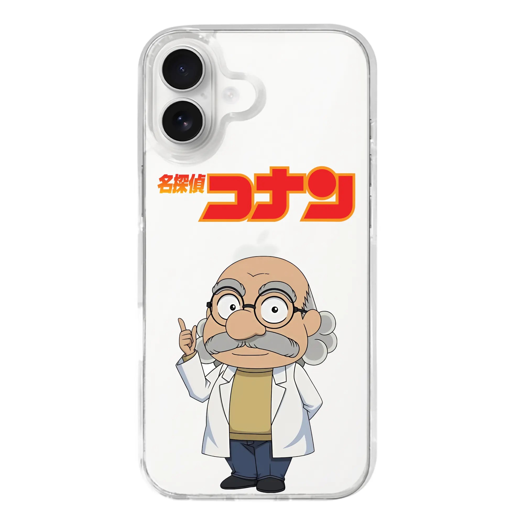 名探偵コナン グッズ 阿笠 博士 - iPhone 17シリーズ 透明スマホケース – 薄型・耐衝撃・精密フィット保護カバー